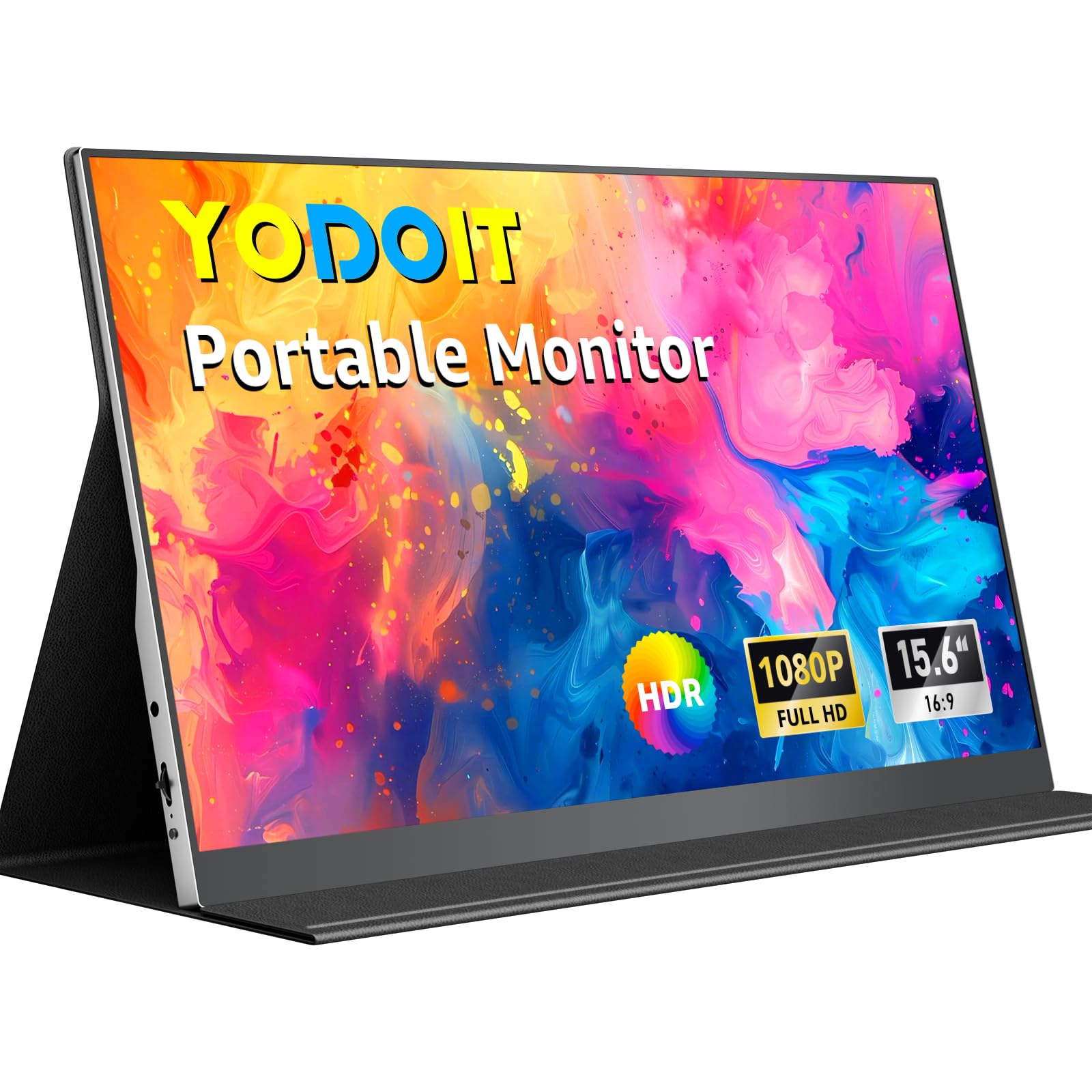 Écran Portable Yodoit 15,6" FHD 100% SRGB pour PC/MacBook Avec Haut-parleurs Intégrés et USB Type C